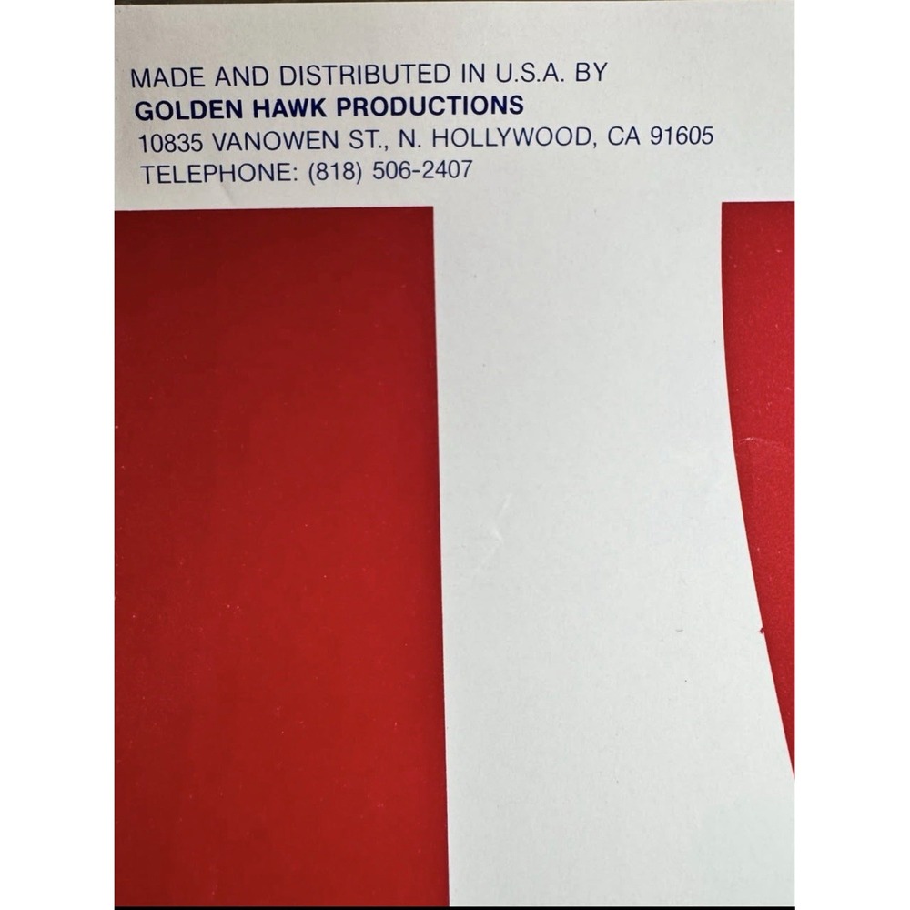 Vintage American Flag Poster Golden Hawk Productions USA 37x23 Patriotic Wall - Picture 2 of 2